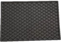 Felpudo de goma 30 × 40 cm, negro