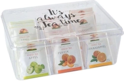 Organizador para bolsas de té 21,5 × 15 × 8,5 cm, 6 compartimentos, transparente