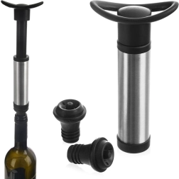 Bomba de vacío para vino con tapones, set de 3 piezas