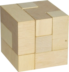 Detoa rompecabezas de madera en forma de cubo