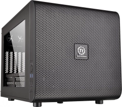 Thermaltake Core V21 Caja micro con ventana, USB 3.0, ventilador de 200 mm, negra