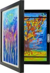 Marco artístico para dibujos infantiles A4 con espacio de almacenamiento para 150 obras KRUZZEL