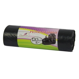 Bolsas de basura negras extrarresistentes de 120 l, 10 unidades