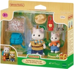 Sylvanian Families gran expedición – hermanos Latte Cat Mick y Mabel