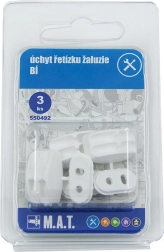 Soporte para cadena de persianas – blanco, set de 3 uds.