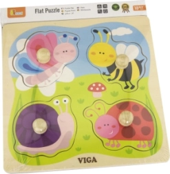 Viga encajable de madera Animalitos en el prado con agarraderas