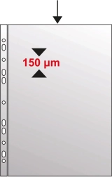 Funda multitaladro brillante A4 140 mic