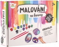 Pintura en piedras que brillan en la oscuridad – kit creativo con pinturas y pinceles