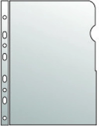 Funda transparente para documentos A4 con euro-perforación