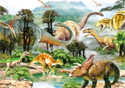 Puzzle Dino vida de los dinosaurios 100 piezas XL