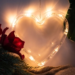 Corazón luminoso LED Decoración navideña