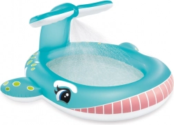 Piscina infantil inflable con forma de ballena con rociador INTEX