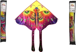 Cometa voladora de nylon con motivo de mariposa 145 × 80 cm