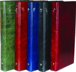 Tarjetero A5 para 80 tarjetas de visita con índice A-Z, brillante, colores surtidos