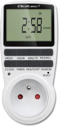 Temporizador electrónico Qoltec con LCD, 16 A, 3680 W