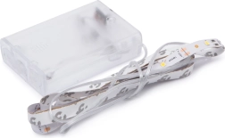 Tira LED con luz blanca cálida de 1 m a pilas AA