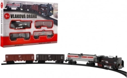 Trenecito de plástico con luz y sonido a pilas con vías 104 × 68 cm