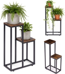 Soporte para plantas con 2 estantes en estilo loft ModernHome