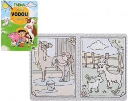 Libro para colorear Pinta con agua – Granja