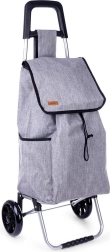 Carrito de compra con bolsa de tela 40 l, gris