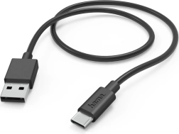 Cable de carga y datos Hama USB-A a USB-C 1 m negro