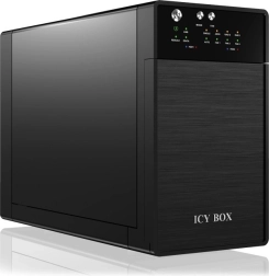 Caja RAID externa ICY BOX para 2× discos SATA de 3,5" con USB 3.0 y eSATA
