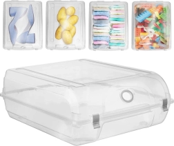 Caja transparente con tapa y cierre para zapatos 37 × 29 × 13 cm