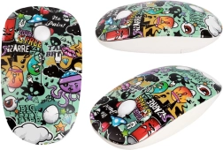Ratón inalámbrico con diseño Graffiti 1600DPI