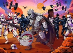 Puzzle Ravensburger Star Wars: The Mandalorian – duelo, 300 piezas