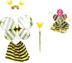 Set de disfraz infantil de abeja con alas, falda y accesorios
