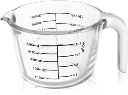Jarra medidora de cocina de vidrio 500 ml
