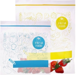Bolsas con cierre zip para alimentos 20× 1,2 l + 20× 2,5 l, 40 uds.