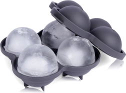 Molde de silicona para bolas de hielo 4 uds., diámetro 8 cm
