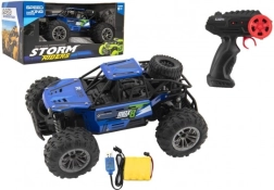 Coche todoterreno buggy azul con control remoto