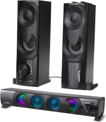 Altavoces estéreo para ordenador Audiocore 2.0 con soundbar y RGB