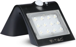 Luz LED solar de pared 1,5 W, negra – V-TAC