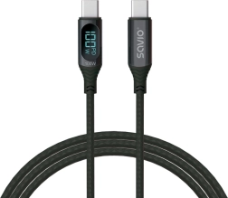 Cable USB-C con pantalla 100 W Savio