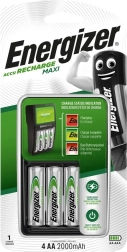 Cargador ENERGIZER Maxi con baterías recargables AA 2000 mAh (4 uds.)