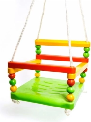 Columpio infantil con barrera de seguridad