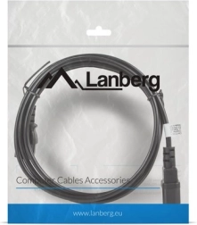 LANBERG cable alargador de alimentación IEC C13–C14, 1,8 m, negro