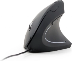 Ratón óptico vertical ergonómico, 6 botones, negro