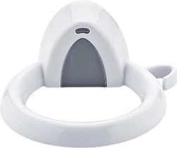 Soporte de plástico para secador de pelo – blanco con gris
