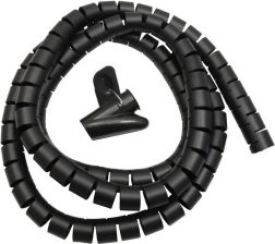 Organizador – funda en espiral para cables 25 mm × 2 m MACLEAN MCTV-676 B, negra
