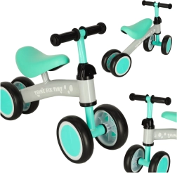 Bicicleta sin pedales TRIKE FIX TINY para niños de 4 ruedas – Menta