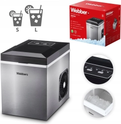 Máquina de hielo WEBBER 10 kg, hielo triturado y cubitos, 165 W