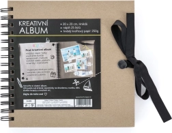 Álbum creativo marrón 20,5 x 20,5 cm