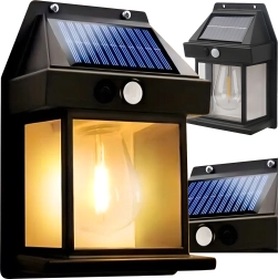 Aplique LED solar de pared con sensor de movimiento, blanco cálido 3000K, IP44