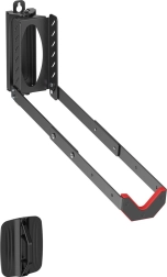 Soporte de pared para bicicleta, plegable, capacidad de carga 35 kg, de acero, negro