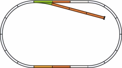 Set de vías Piko B con vía muerta y balasto H0