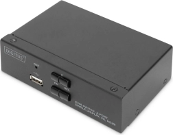 Conmutador HDMI KVM de 2 puertos con resolución 4K